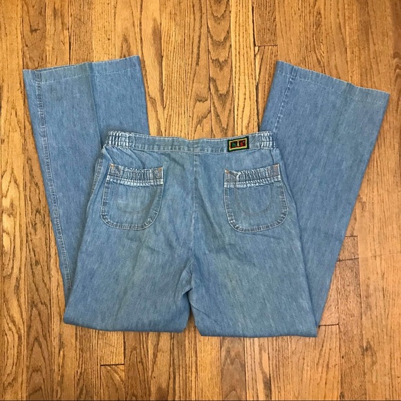 VTG 70’s H.I.S. Denim jeans, wide bottoms - Picture 4 of 6